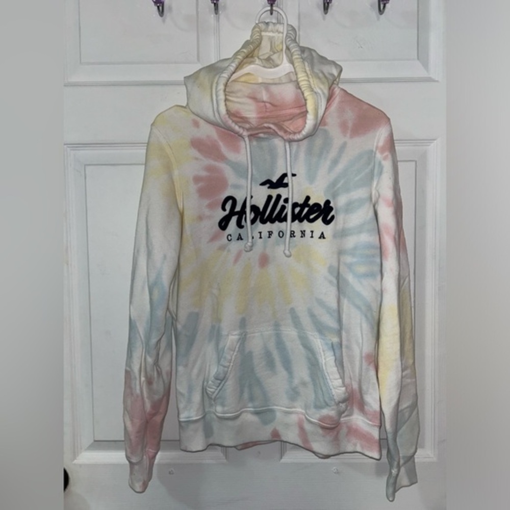 BRAND NEW Hollister Women's Pastel Tie-Dye Hoodie